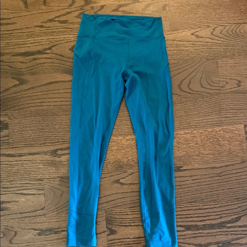 Lululemon Athletica Blue Leggings High Waist Stretch
